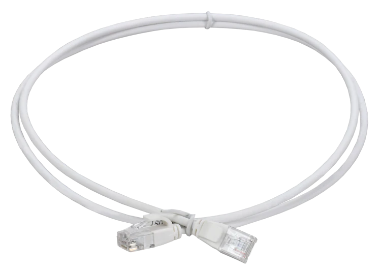 Коммутационный шнур кат.5E UTP LSZH 1,5м slim язычок бел PC08-C5EUL-1M5-SL-WT