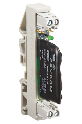 Реле WRS-SSAC1-250V4A - Интерфейсный релейный (твердотельное) модуль, 1 переключающий контакт, рабочее напряжение: 24 V DC, номинальное напряжение переключения: 250 V AC, коммутируемый ток: 4 A, с винтовой фиксацией провода, серия flare Solid-State-Relay