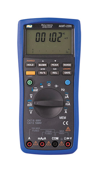 АКИП-2205 - Мультиметр цифровой с автоматическим выбором пределов измерения, True-RMS