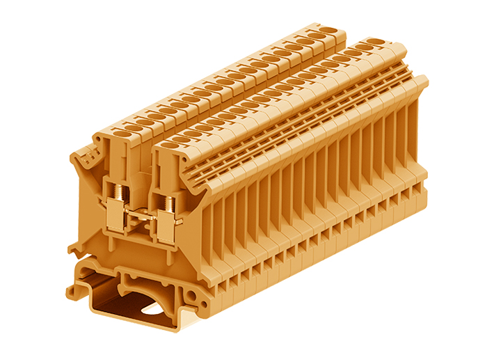 Проходная клемма 303904 - Проходная клемма, UK2.5, тип фиксации провода: винтовой, номинальное сечение: 2,5 мм кв., 24A, 800V, ширина: 5,1 мм, цвет: оранжевый, тип монтажа: DIN 35