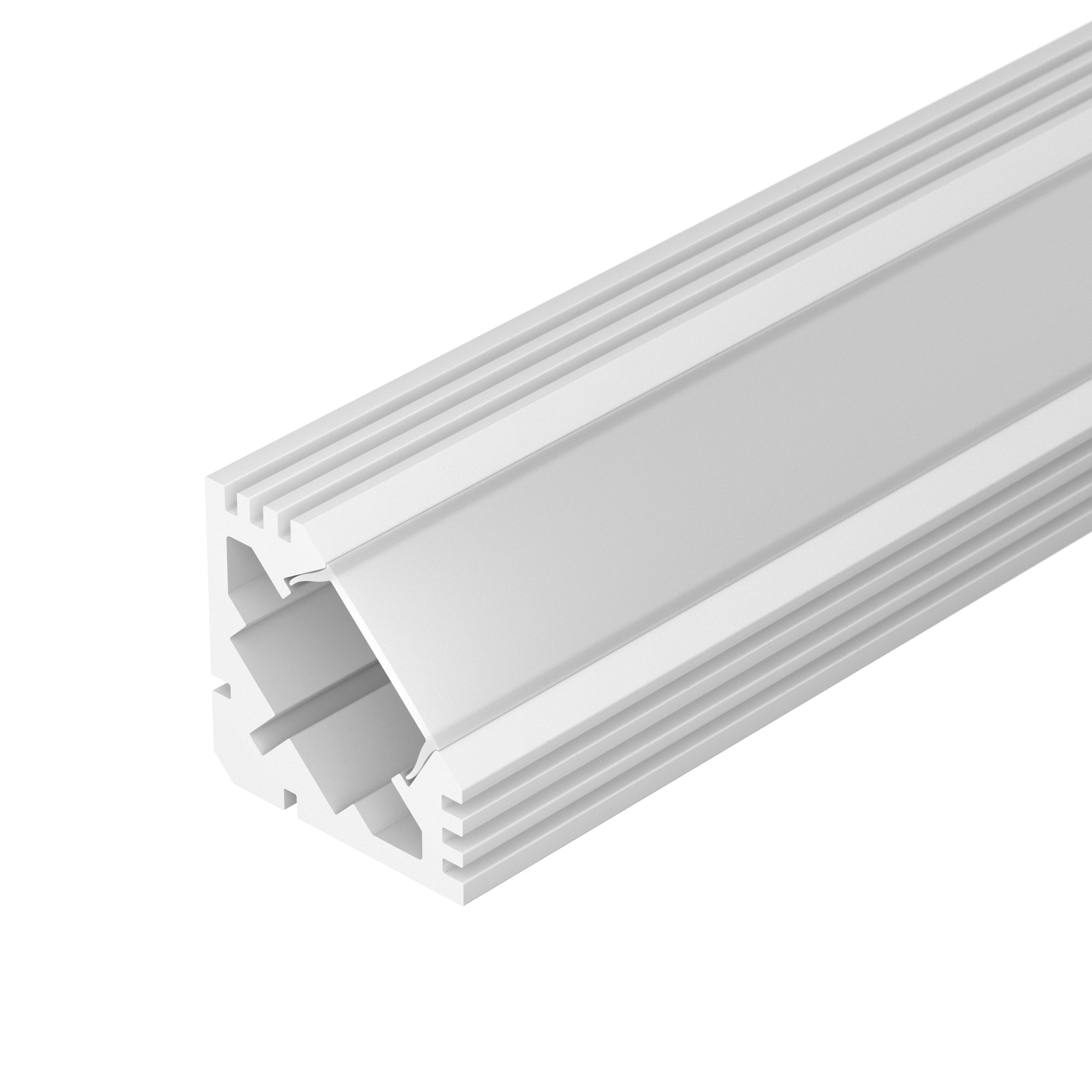 Профиль PDS45-T-2000 ANOD White 018264 - Алюминиевый угловой профиль для светодиодных лент и линеек. Цвет - белый RAL9010 лаковый (порошковая окраска). Габаритные размеры (LхWхH): 2000x19x19 мм. Ширина площадки для ленты 11,2 мм. Экраны, заглушки и другие