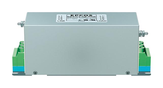 B84143A0050R105 - Фильтр линии питания 50Гц/60Гц 50A 520В переменного тока клеммный блок фланцевое крепление