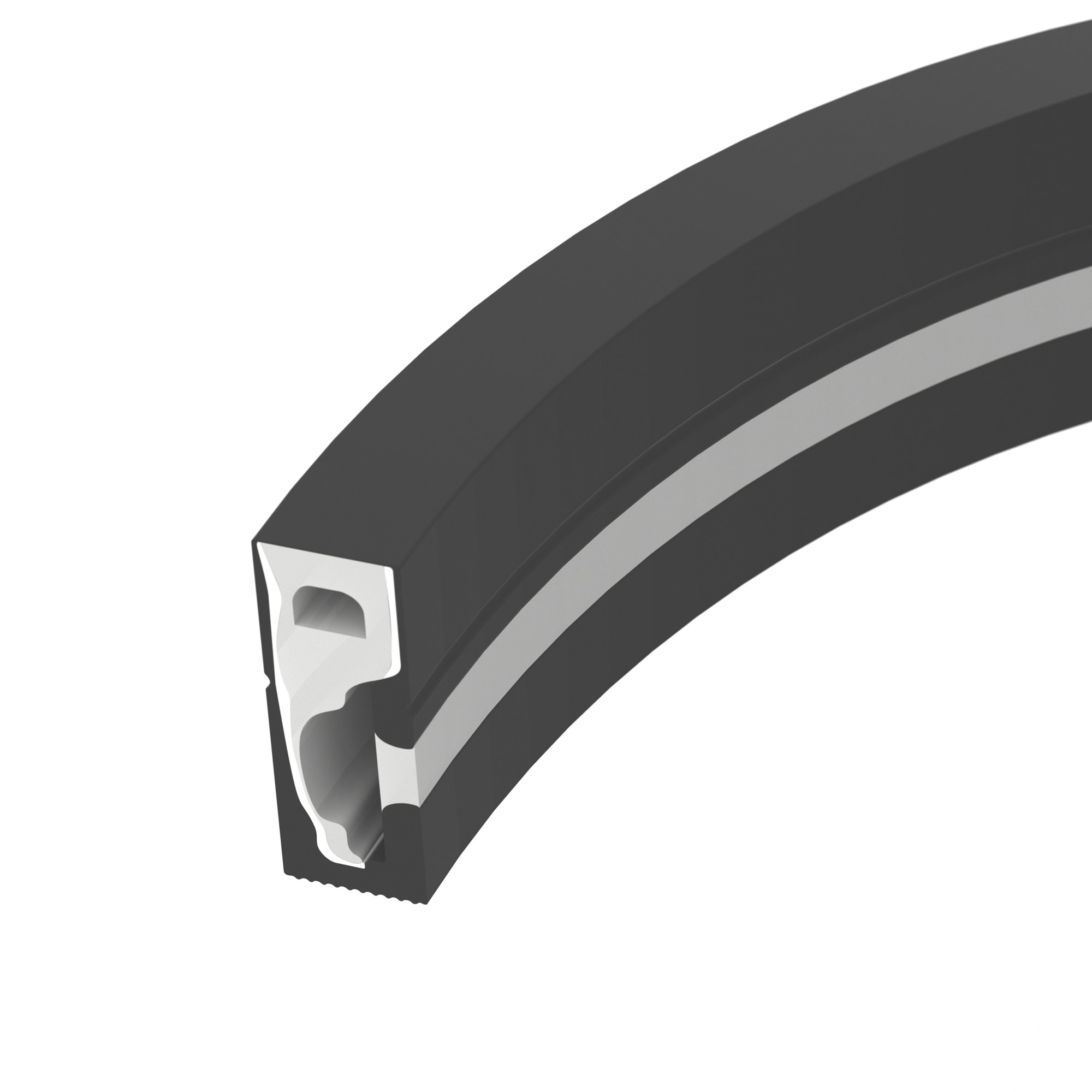 Силиконовый профиль WPH-FLEX-0616-SIDE-S9-5m FULL BLACK 045842 - Цельнолитой силиконовый гибкий профиль, черный матовый. Габаритные размеры 5000х6х16 мм. Горизонтальный изгиб SIDE, минимальный радиус изгиба 30 мм. Для установки во влажных помещениях необх