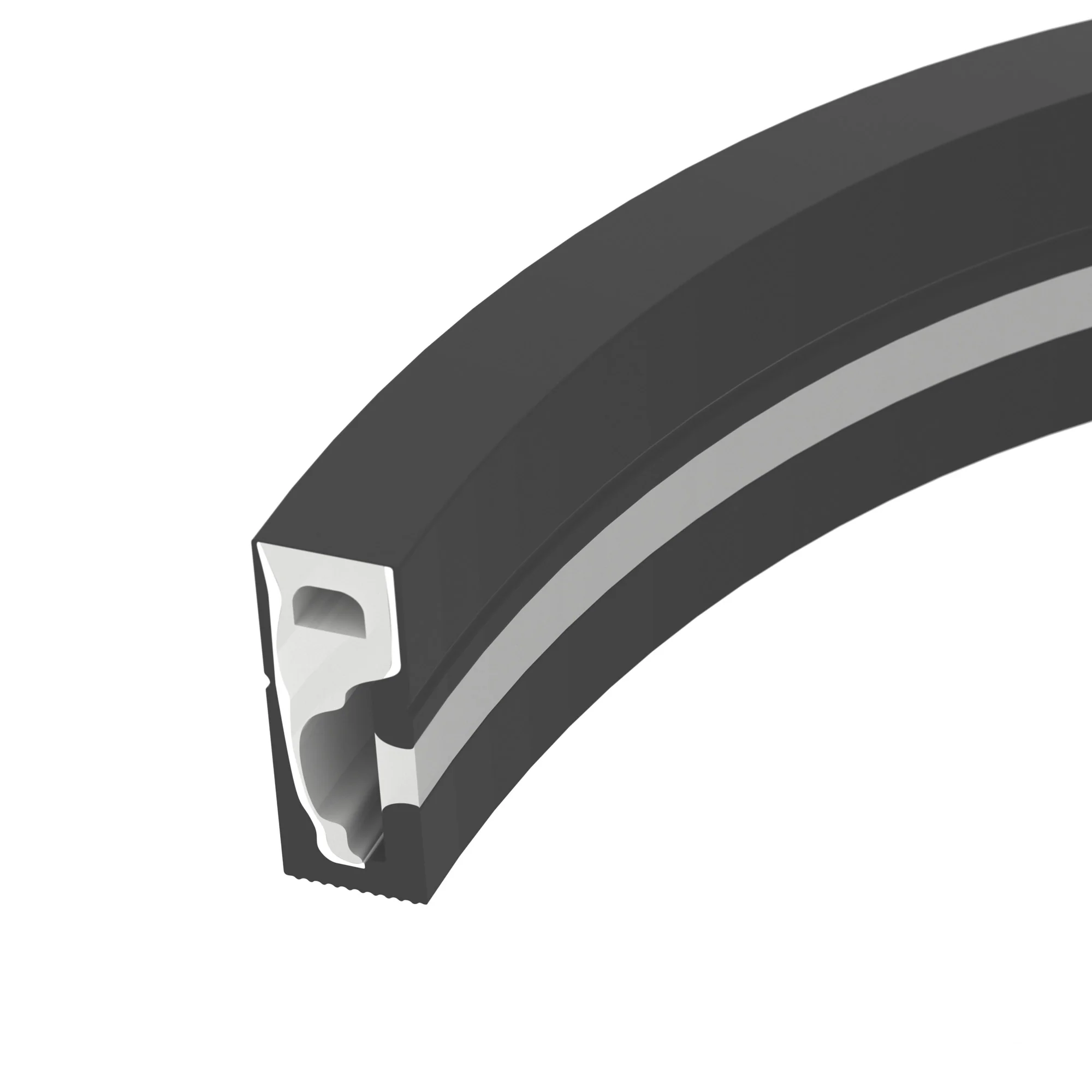 Силиконовый профиль WPH-FLEX-0616-SIDE-S9-5m FULL BLACK 045842 - Цельнолитой силиконовый гибкий профиль, черный матовый. Габаритные размеры 5000х6х16 мм. Горизонтальный изгиб SIDE, минимальный радиус изгиба 30 мм. Для установки во влажных помещениях необх