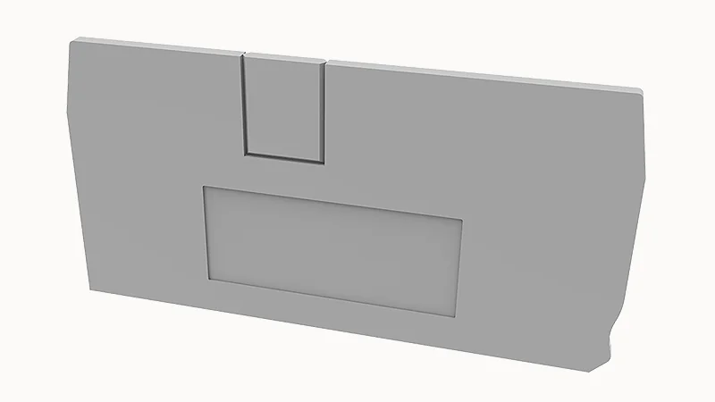 Торцевая крышка D-DS4-01P-11 - Торцевая крышка, для клемм DS4..., цвет: серый