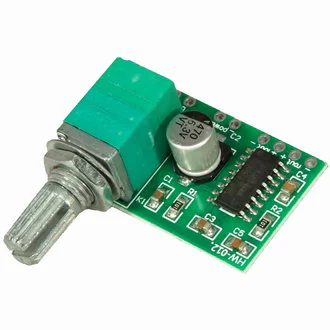 EM-603 - Cтерео усилитель с регулятором громкости D-класса 2х3Вт 4/8Ом 2.5-5В PAM8403