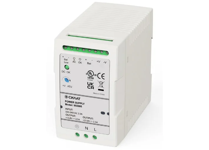Источник питания UPS 902605 - Источник питания UPS, выходы: CH1 13,8VDC, CH2 13,8VDC, 4,5A, 96W, диапазон входных напряжений: 90 - 264VAC / 127 - 370VDC; габариты (мм): 100х92х41 мм, защита от: короткое замыкание /перегрузка /повышенное напряжение, защита