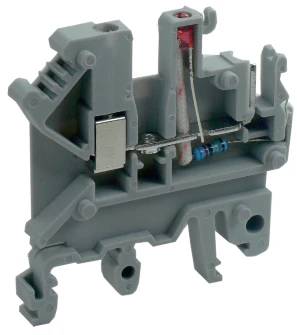 Клемма для внешн. разъема UKJ-2.5V/5.08X24 - Клемма для подключения внешнего разъема, с LED 24V, шаг 5,08 мм, тип фиксации провода: винтовой, номинальное сечение: 2,5 мм кв., 12A, 250V, ширина: 5,08 мм, цвет: серый, тип монтажа: DIN 35