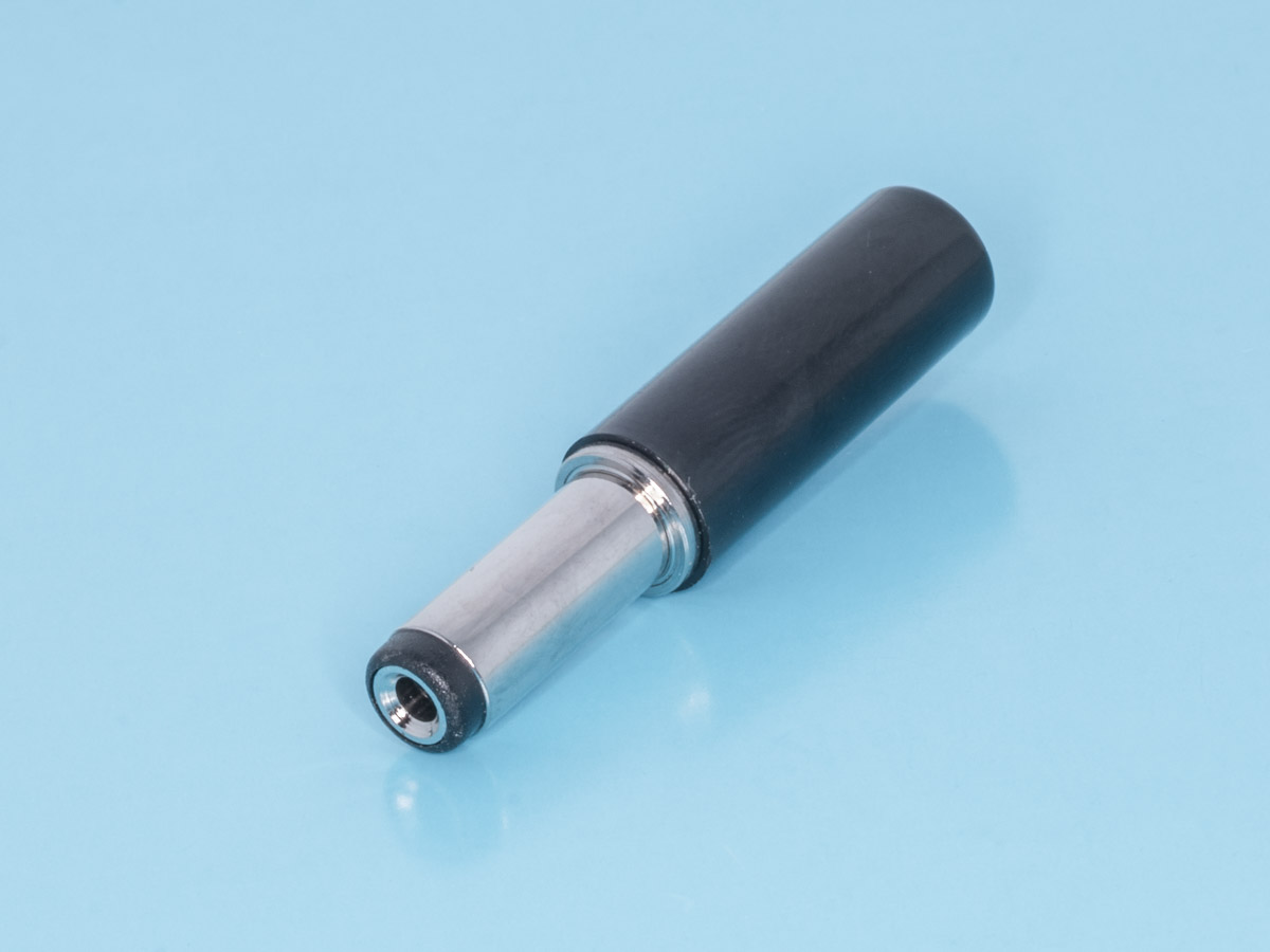 DJK-10AL - Разъем питания штыревой 2,1х5,5мм, гнездо на кабель, L=14мм