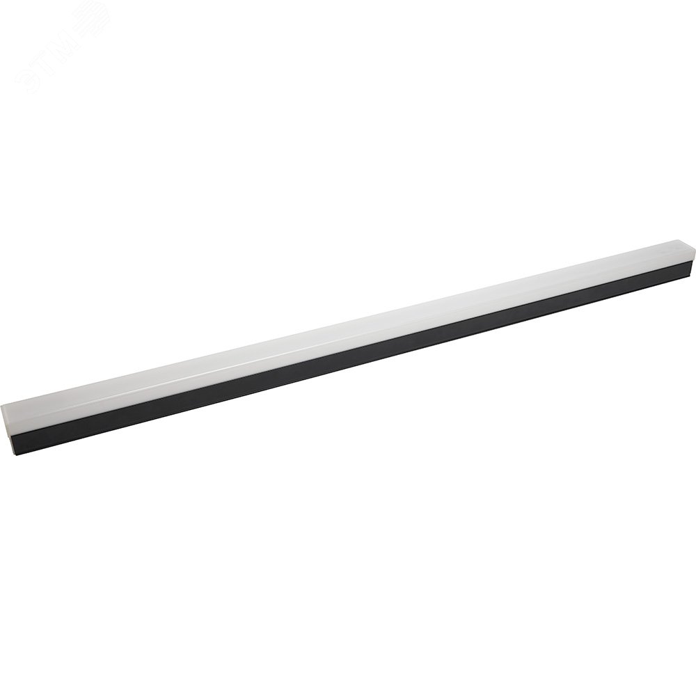 Светильник светодиодный ДПО-24вт 6500К 2400Лм линейный рассеиватель матовый в алюминиевом корпусе черный 41224