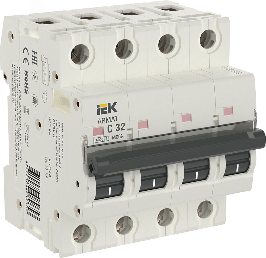 Выключатель автоматический модульный 4п C 32А M06N ARMAT AR-M06N-4-C032