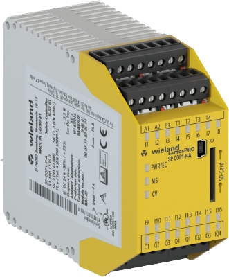 Реле безопасности SP-COP1-P-A - Модуль samosPRO-Compact, 20 входов,4 выхода, прессы, USB-интерфейс, вставные винтовые клеммы