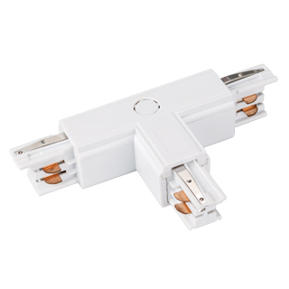 Коннектор тройной LGD-4TR-CON-INT-L2-WH (C) 026141 - T-образный коннектор для треков 4TR. Цвет белый.  Аналог XTS-37 Global Track Pro.  Направление соединений внутри/слева. 166х99х33 мм с контактами, 99х66х33 мм без контактов. При использовании с треками 