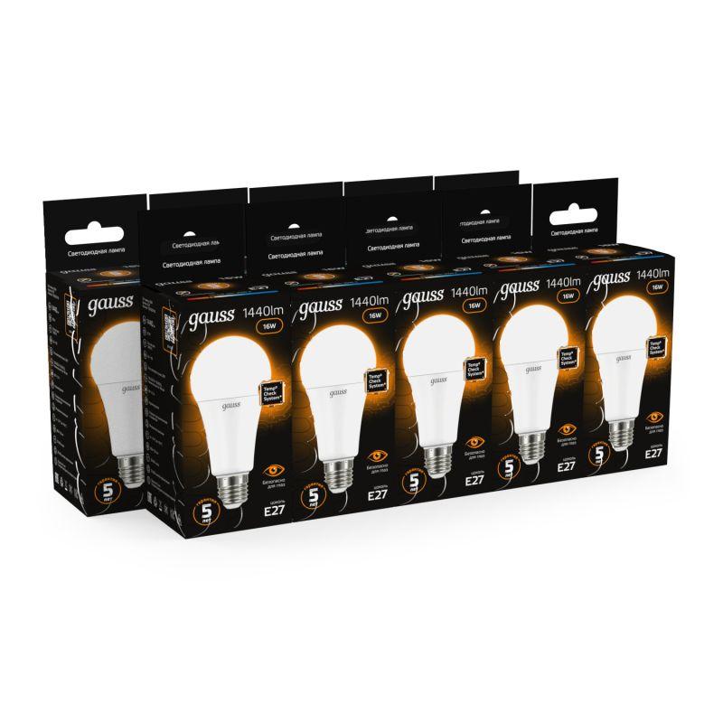 Лампа светодиодная Black 16Вт A60 грушевидная 3000К тепл. бел. E27 1380лм 102502116