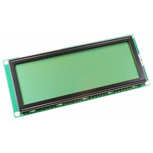 WH2004L-YYH-CT# - ЖКИ знакосинтезирующий 20 x 4, STN Желто-зеленый Позитивный/прозрачно-отражающий светодиодная подсветка желто-зеленая размеры 146x62.5 мм, видимая область 123.5x43 мм, -20...70°C, контактные площадки сверху 18 выводов