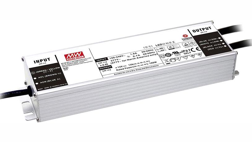 HLG-185H-12AB - Источник электропитания светодиодов класс IP65 156Вт 12В/13A стабилизация тока и напряжения димминг