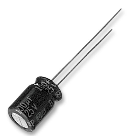 ECEA1HN100U - Конденсатор алюминиевый электролитический 10мкФ 50В 20% (6.3 X 11.2мм) радиальные выводы 2.5мм 50мА 2000час 85°С Россыпь