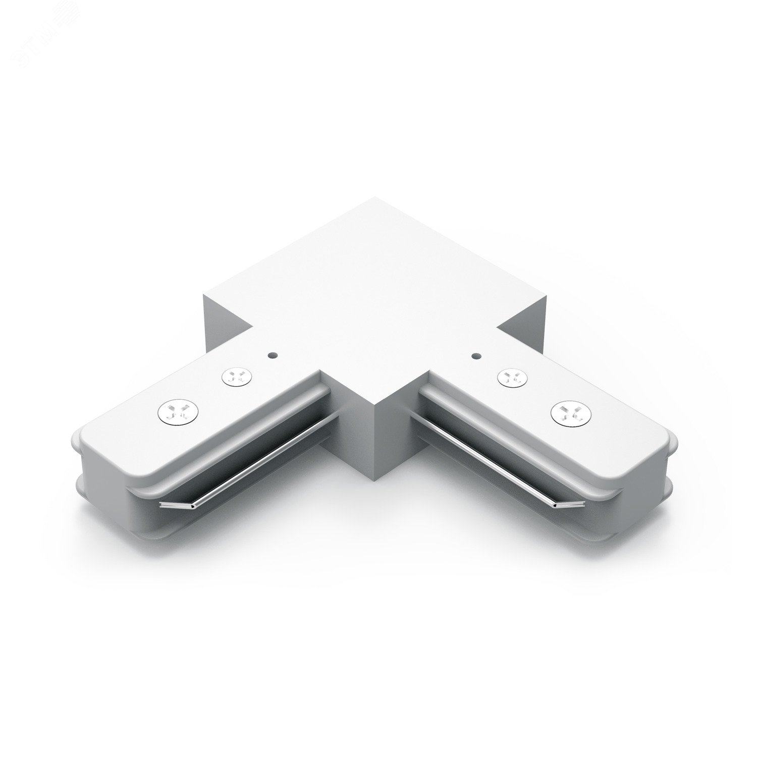 Коннектор Track однофазный для трековых шинопроводов угловой (L) бел. TR108