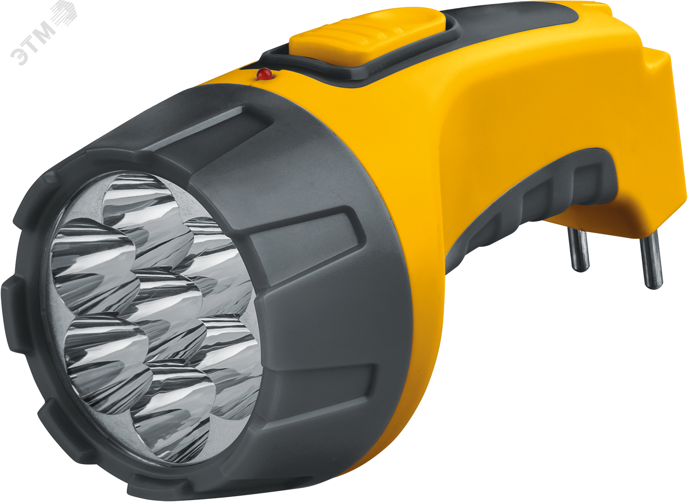 Фонарь светодиодный NPT-CP04-ACCU 7LED аккумуляторный с вилкой для зарядки пластик 18632