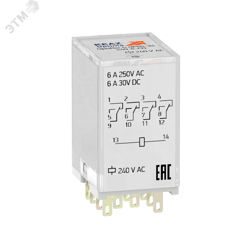 Реле промежуточное OptiRel G RP55-34-24D-6-CO-G/LD 281128
