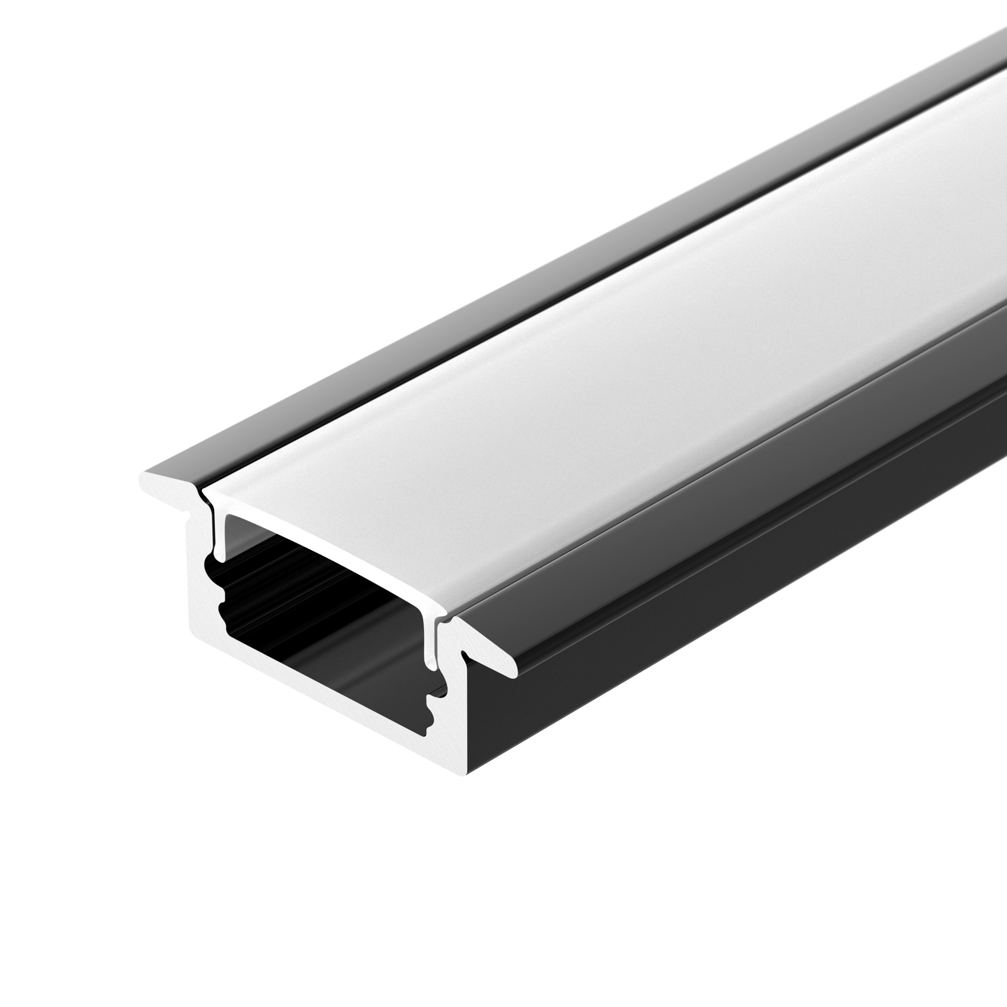 Профиль LINE-2308-F-2000 ANOD BLACK 040301 - Алюминиевый анодированный встраиваемый профиль для светодиодных лент и линеек. Цвет - черный. Габаритные размеры (LхWхH): 2000x23x8 мм. Паз для установки 17 мм. Ширина площадки для ленты 12 мм. Экраны, заглушки