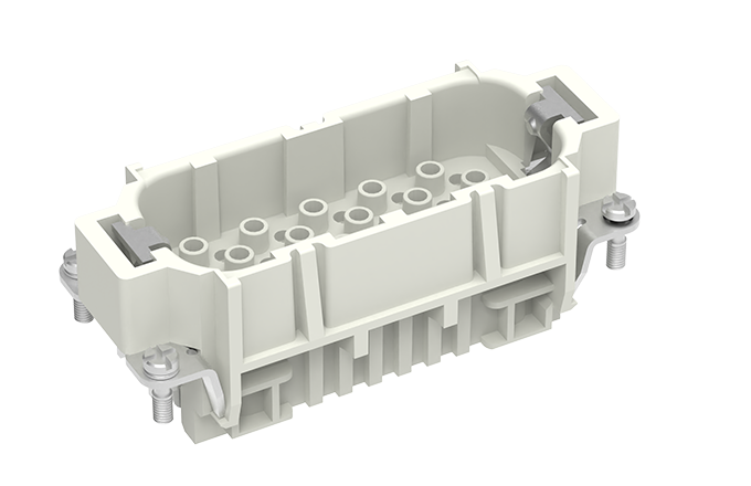 Вилочная контактная вставка SD-040-MC - Вилочная контактная вставка, обжимная фиксация, 40 полюсов + PE, типоразмер 16B, 250V, 10A, (обжимные контакты поставляются отдельно)