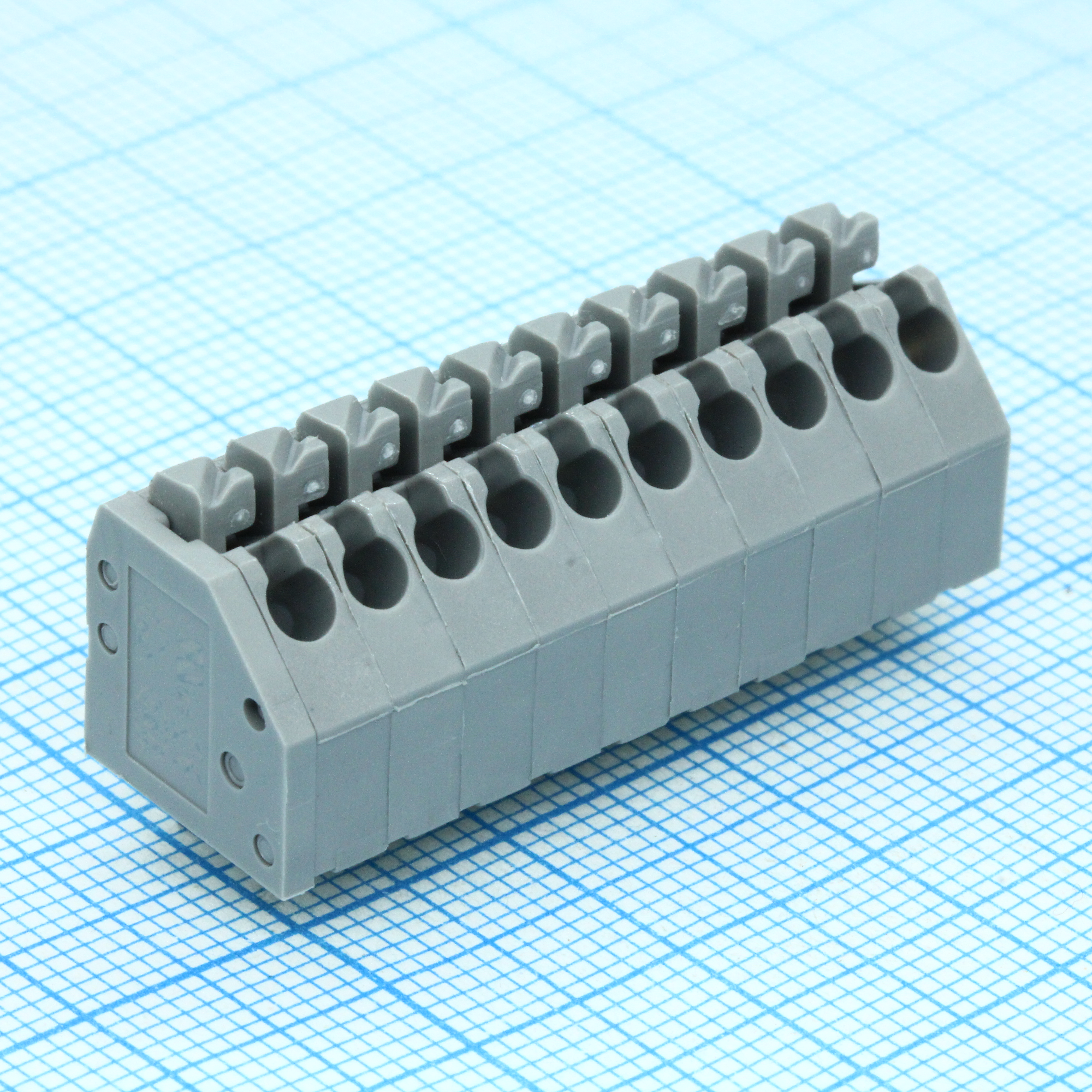 DG250-3.5-10P-11-00A(H) - Нажимной безвинтовой клеммный блок 10 контактов. Зажим типа торцевой контакт. Серия DG250-3.5