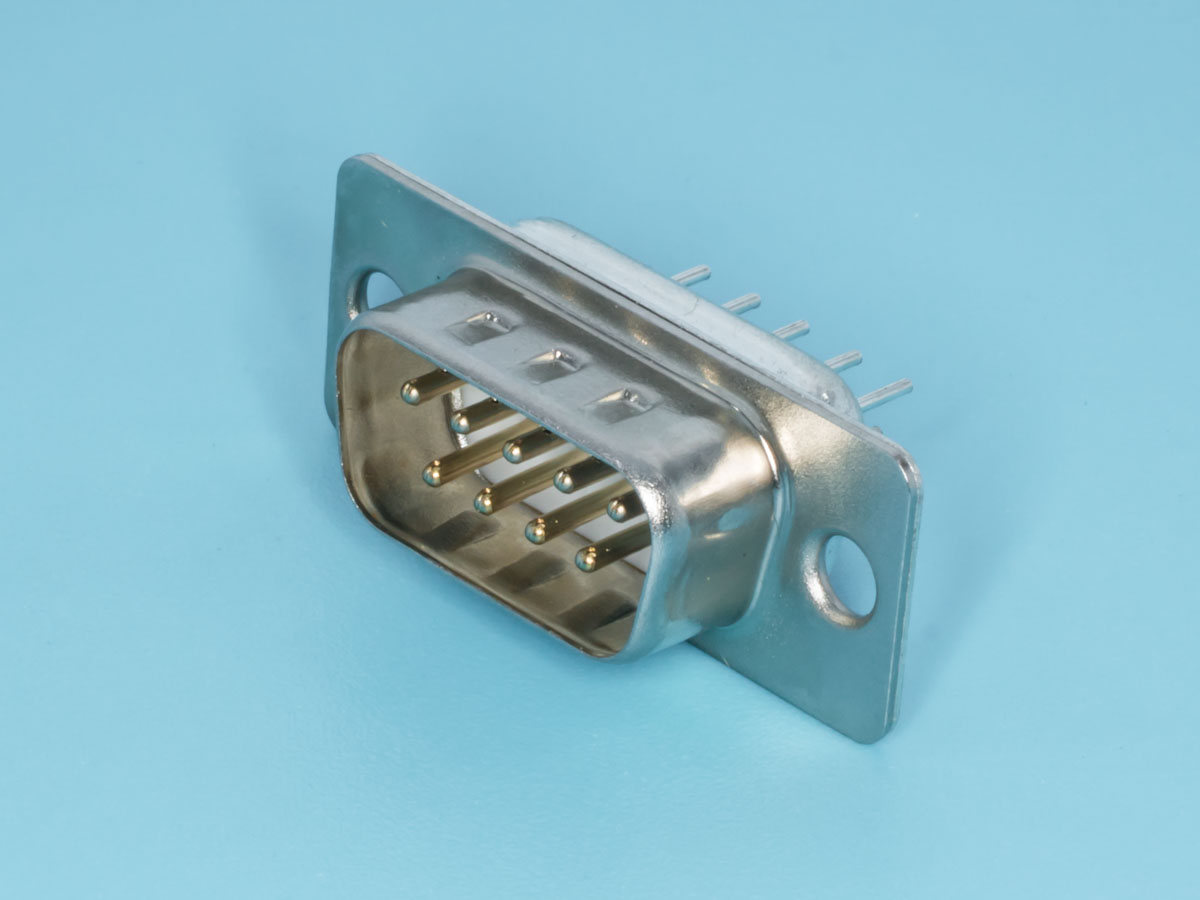 DBB-9M - Разъем  9 контактов, вилка на плату, вертикальный