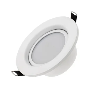 Светодиодный светильник LTD-80WH 9W Warm White 120deg 018043 - Встраиваемый круглый светильник 9Вт. Цвет свечения ТЕПЛЫЙ БЕЛЫЙ 3000K. Алюминиевый белый корпус. Световой поток 540-630лм, угол 120°. Питание 180-240V/AC, драйвер в комплекте (42V, 300mA). Раз