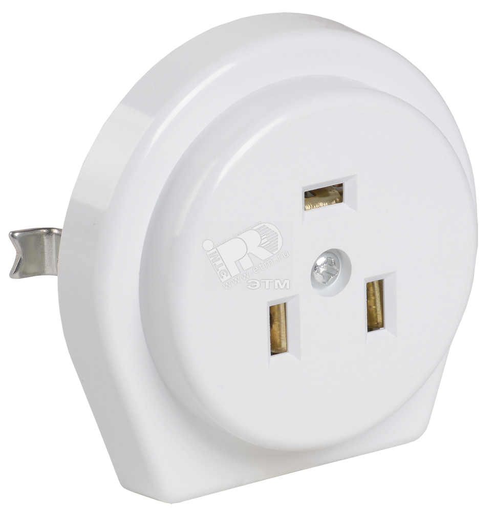 Розетка 1-м СП РПпл11-01-Ст 32А IP20 разборная с заземл. для плиты бел. ERP11-32-01-K01