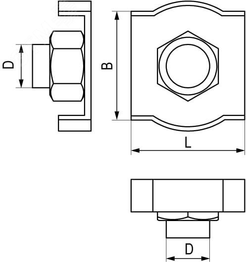 Соединитель (зажим) для троса одинарный (Simplex) 4 мм CM622004
