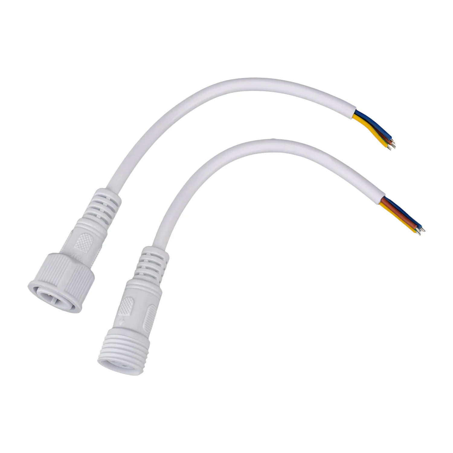 Соединительный кабель (3pin) герметичный (IP67) 3х0.5кв мм  белый, REXANT