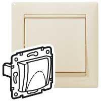 Розетка Valena 2К+З. Немецкий стандарт с крышкой, слоновая кость 695614