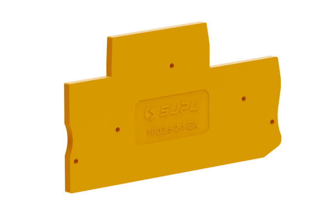 Торцевая крышка TPD2.5-2-1-OG-EA - Торцевая крышка для клемм TPD2.5-2-1..., цвет: оранжевый