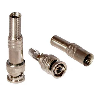 BNC-PP SCREW - Разъем высокочастотный, штекер BNC, под винт на кабель RG6, RG59, пружина