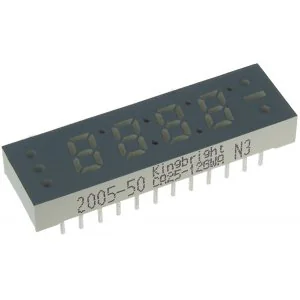 CA25-12GWA - 4-х разрядный индикатор 6,2мм/зеленый/568нм/3-10.5мкд