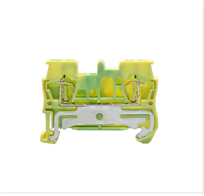 Заземляющая клемма JUT3-2.5PE - Заземляющая клемма, тип фиксации провода: пружинный, номинальное сечение: 2,5 мм кв., 800V, ширина: 5,2 мм, цвет: желто-зеленый, тип монтажа: DIN35