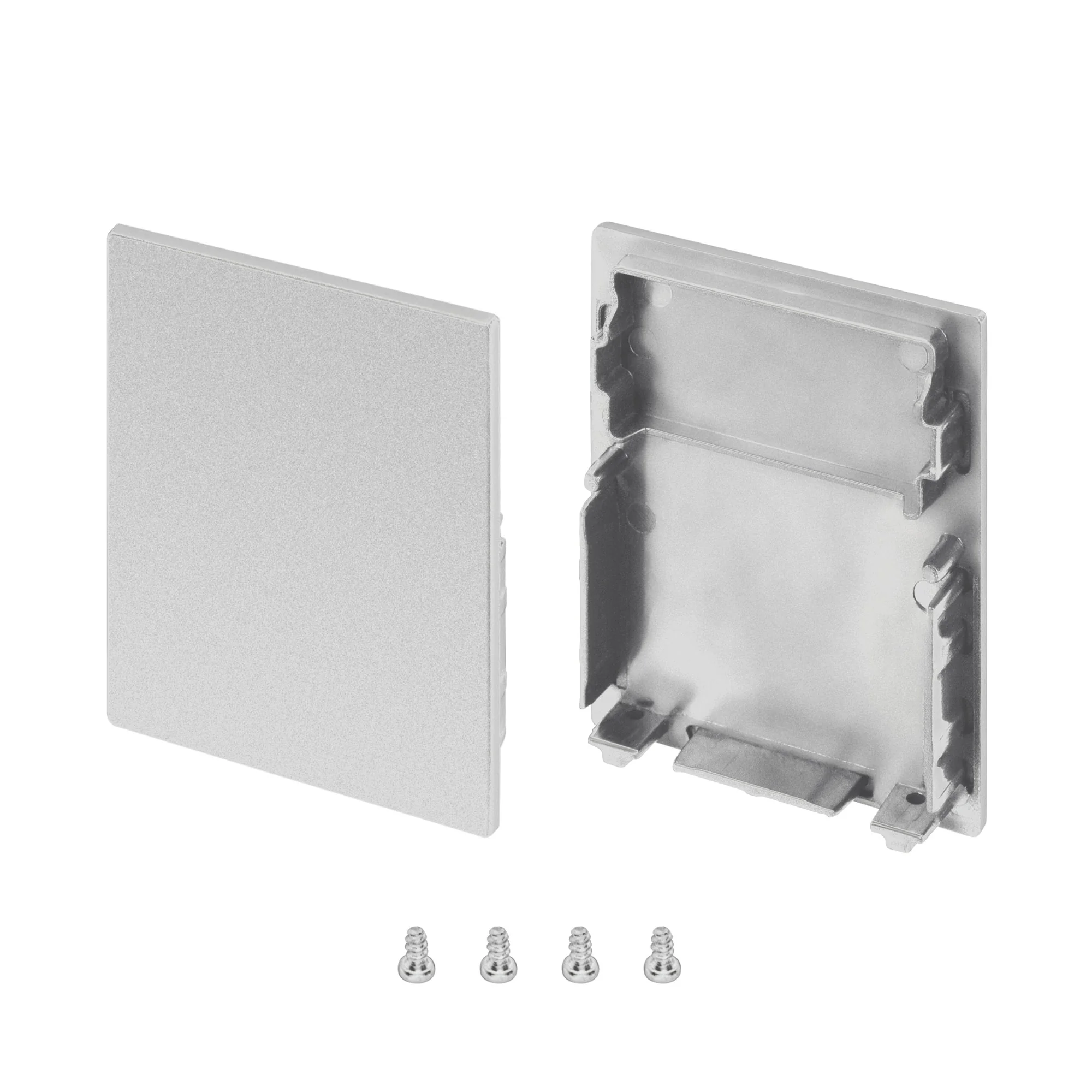 Заглушка SL-LINE-4050-3L-MIDDLE глухая 044673 - Пара серых заглушек для профиля SL-LINE-4050-3L-2000. В комплекте 2 глухие заглушки для среднего уровня установки экрана (положение middle). Цена за 1 комплект.
