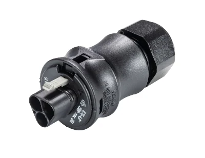 Разъем RST20I2S S13ZR2 V SW - Вилочный разъем на кабель диам. 10-14 мм, IP68(69k), 2 полюса, винтовая фиксация провода, номинальные характеристики: 250V, 20A, цвет: черный, серия RST Classic