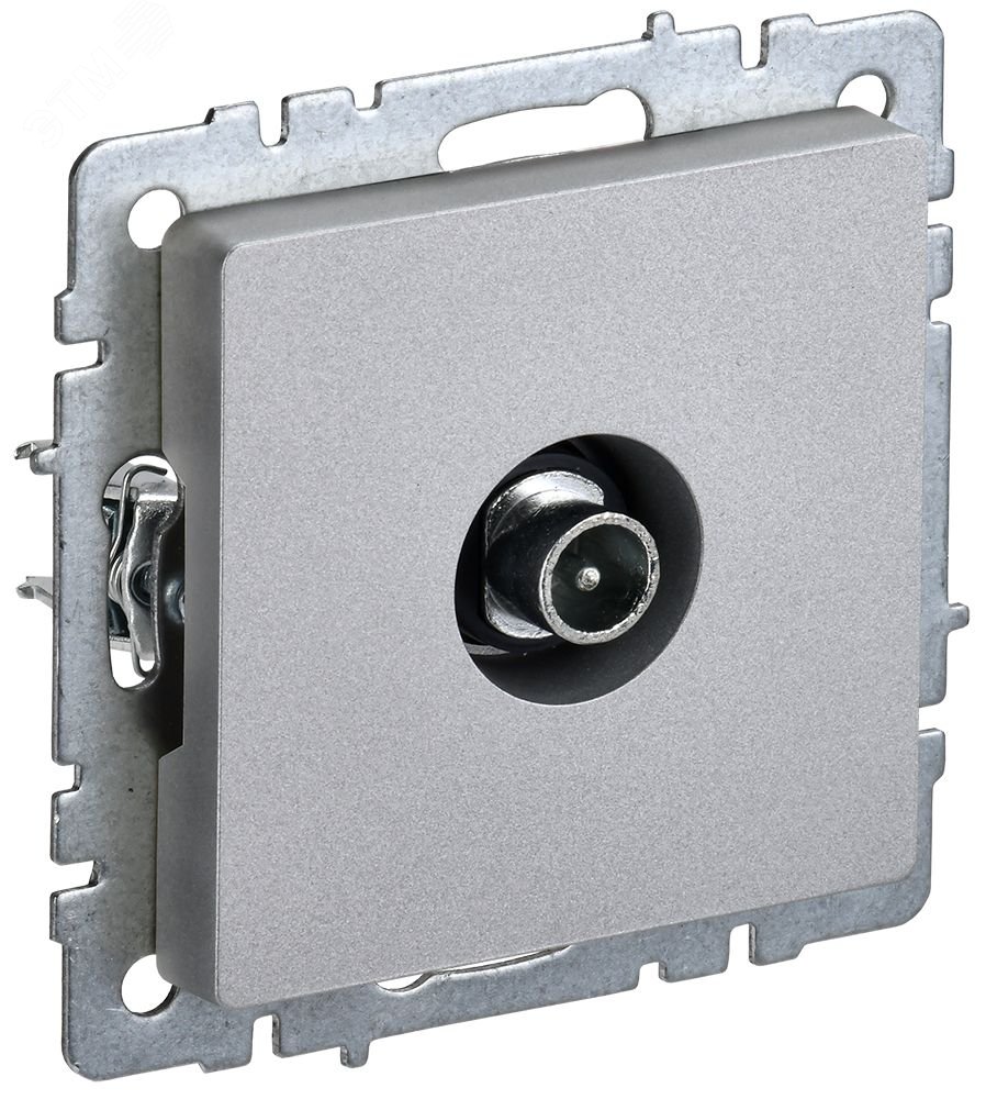 BRITE Розетка TV проходная РТВ10-0-БрА алюминий BR-A10-P-K47