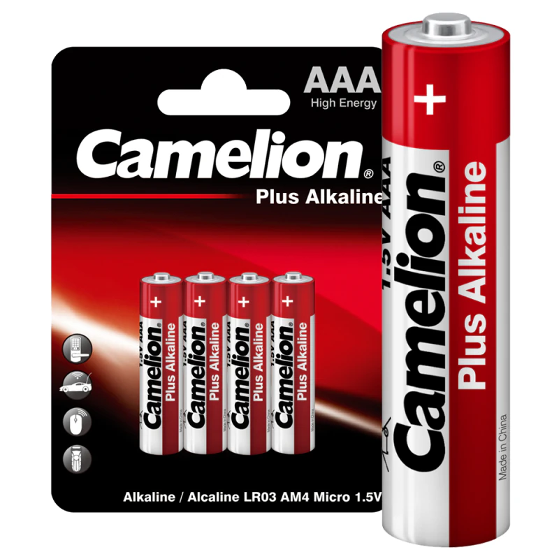 Элемент питания алкалиновый AAA/LR03 1.5В Plus Alkaline LR03-BP4 BL-4 (блист.4шт) 7369