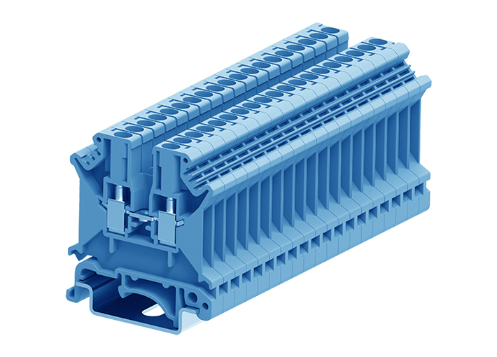 Проходная клемма 303902 - Проходная клемма, UK2.5, тип фиксации провода: винтовой, номинальное сечение: 2,5 мм кв., 24A, 800V, ширина: 5,1 мм, цвет: синий, тип монтажа: DIN 35