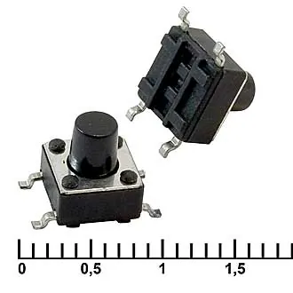 IT-1102WB (6X6X7) - Кнопка тактильная 6х6х7мм 4 вывода для поверхностного монтажа