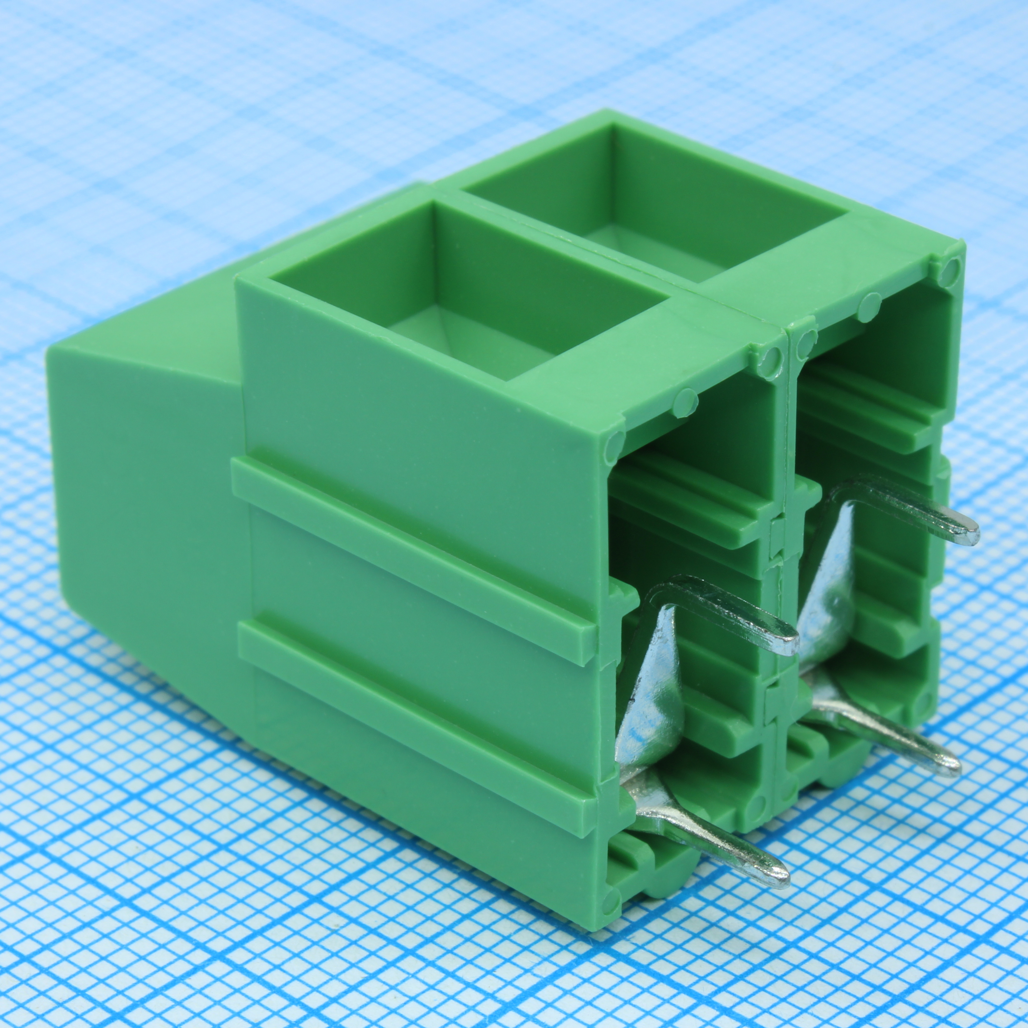 DG136HT-10.16-02P-14-00A(H) - Винтовой клеммный блок c рельефной обоймой, 2 контакта. Серия DG136HT-10.16