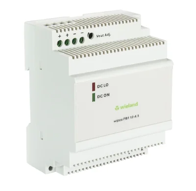 Блок питания WIPOS P1 12-4.5 - Источник питания, однофазный, 12 V / 4,5 A, 54 W; диапазон входных напряжений: 90 – 264 V AC, 120 – 375 V DC; габариты (мм): ширина x высота x глубина: 71 x 91 x 57; вес 0,25 кг; монтаж: на DIN рейку, температура окружающей 
