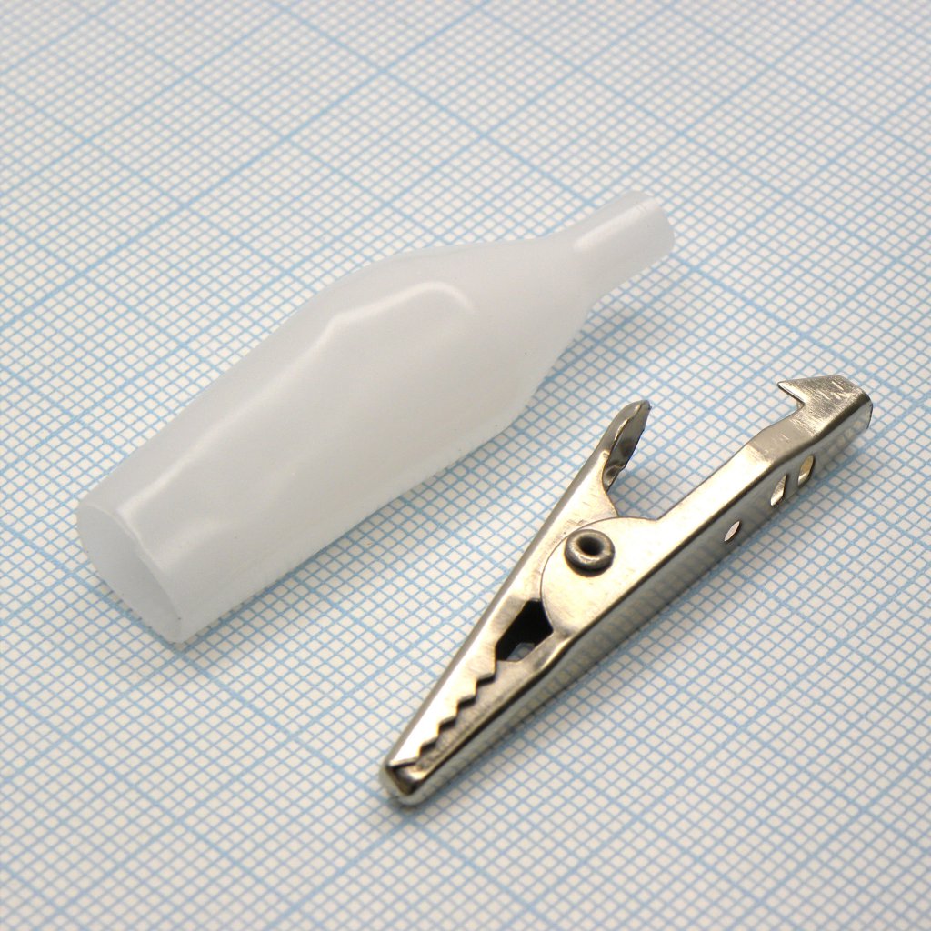 крокодил   8003 WHITE(1227) - зажим типа крокодил