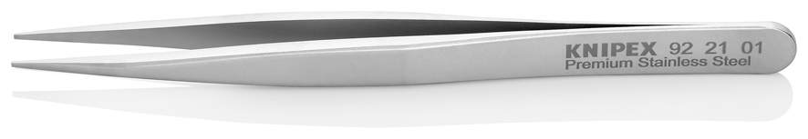 Пинцет прецизионный, нерж, 120 мм, гладкие прямые заостр-нные губки KN-922101