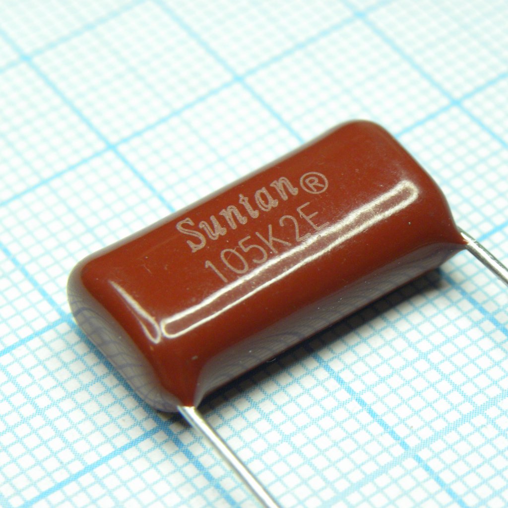 TS02002E105KSB0F0R - Конденсатор металлоплёночный полиэтилентерефталатный 1мкФ 250В ±10% (23х8х15мм) шаг выводов 20мм 85°С россыпь