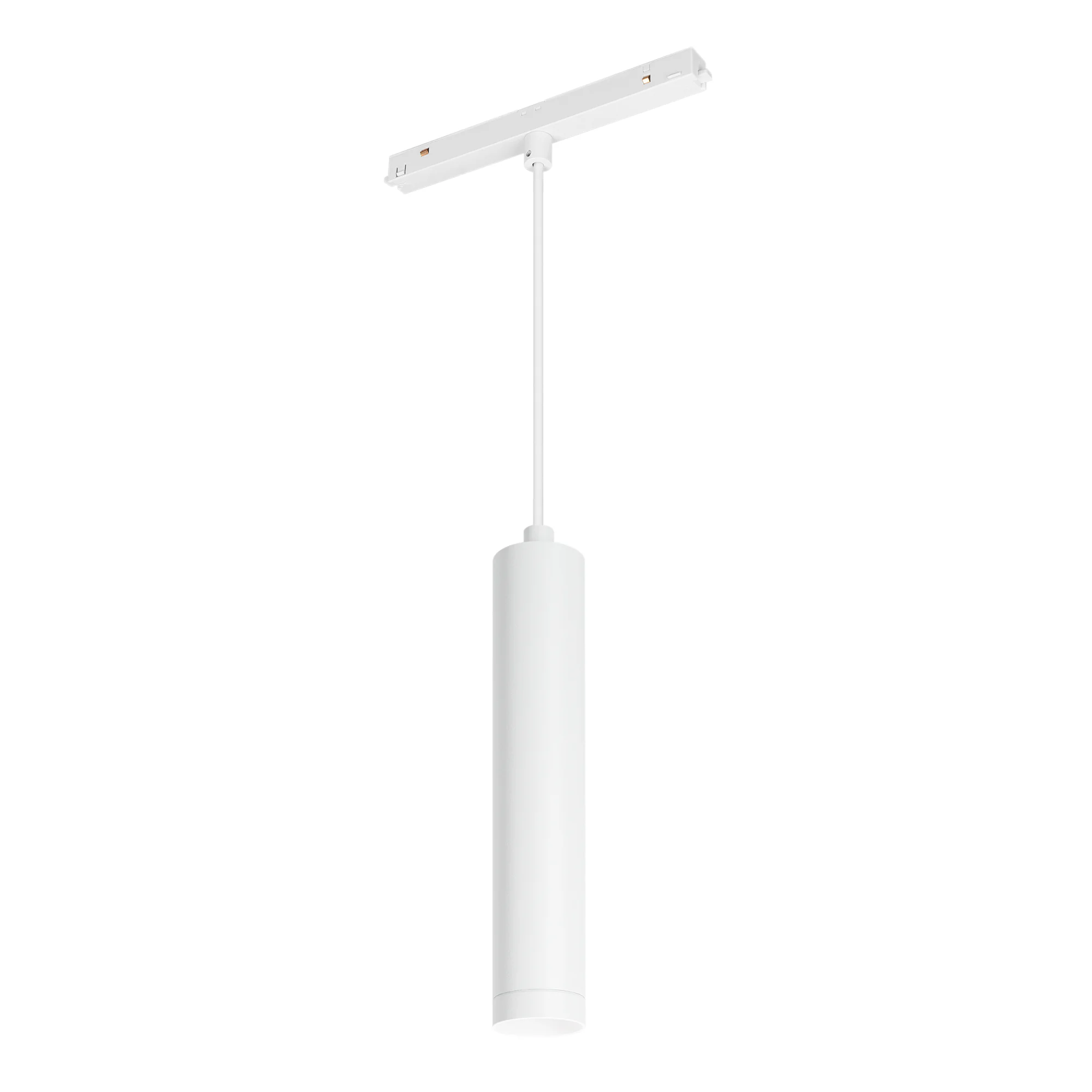 Светильник MAG-ORIENT-SPOT-HANG-R45-12W Warm3000 (WH, 24 deg, 48V) 035830 - Светильник для магнитных треков MAG-ORIENT шириной 26 мм. Мощность 12 Вт, св. поток 895 лм, 75 лм/Вт, теплый 3000 K, CRI>90, угол 24°, напряжение питания 48 В. Белый цилиндрически