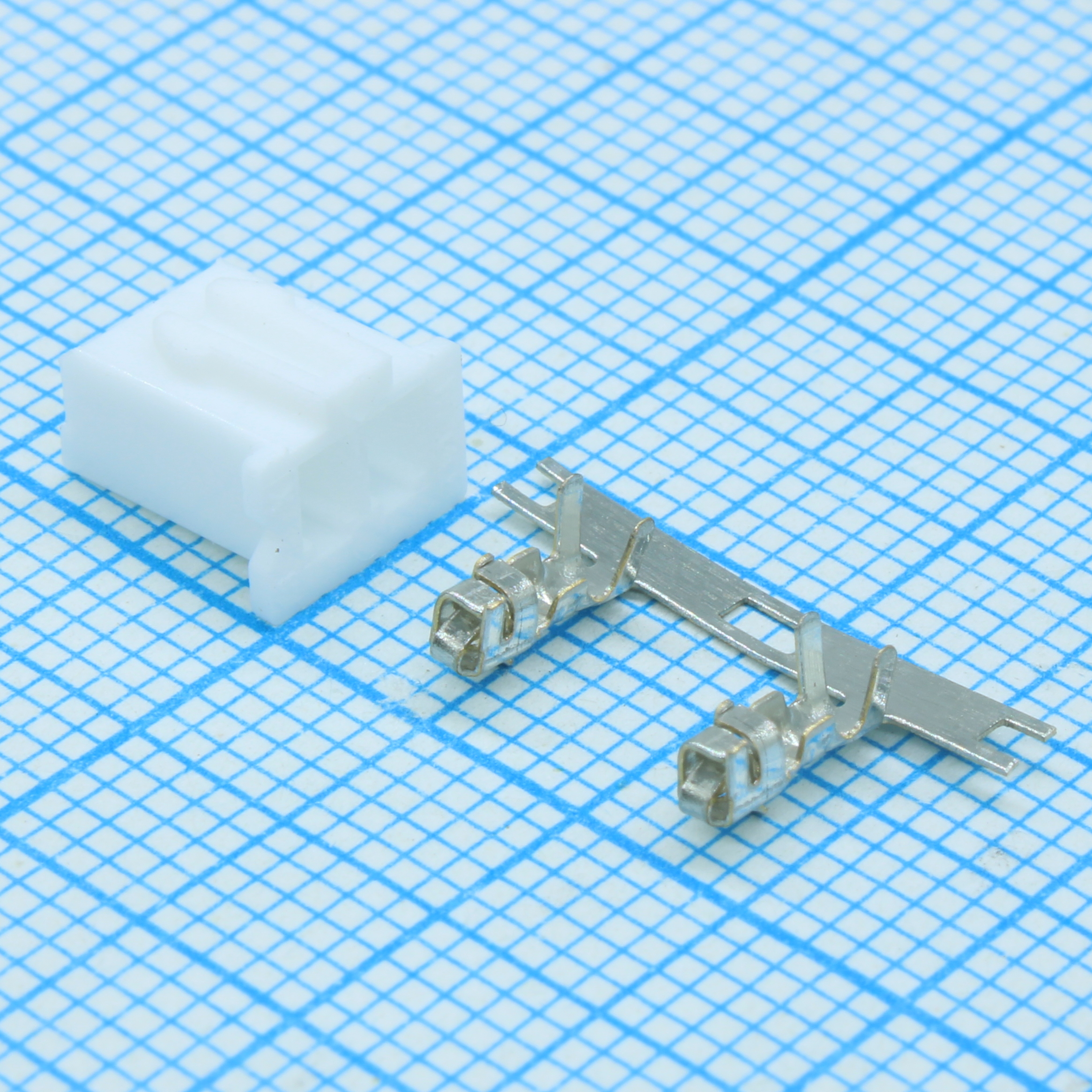H-02 PITCH 2.54MM +TERMINAL - Разъем питания низковольтный розетка 2.54 мм, 2 контакта